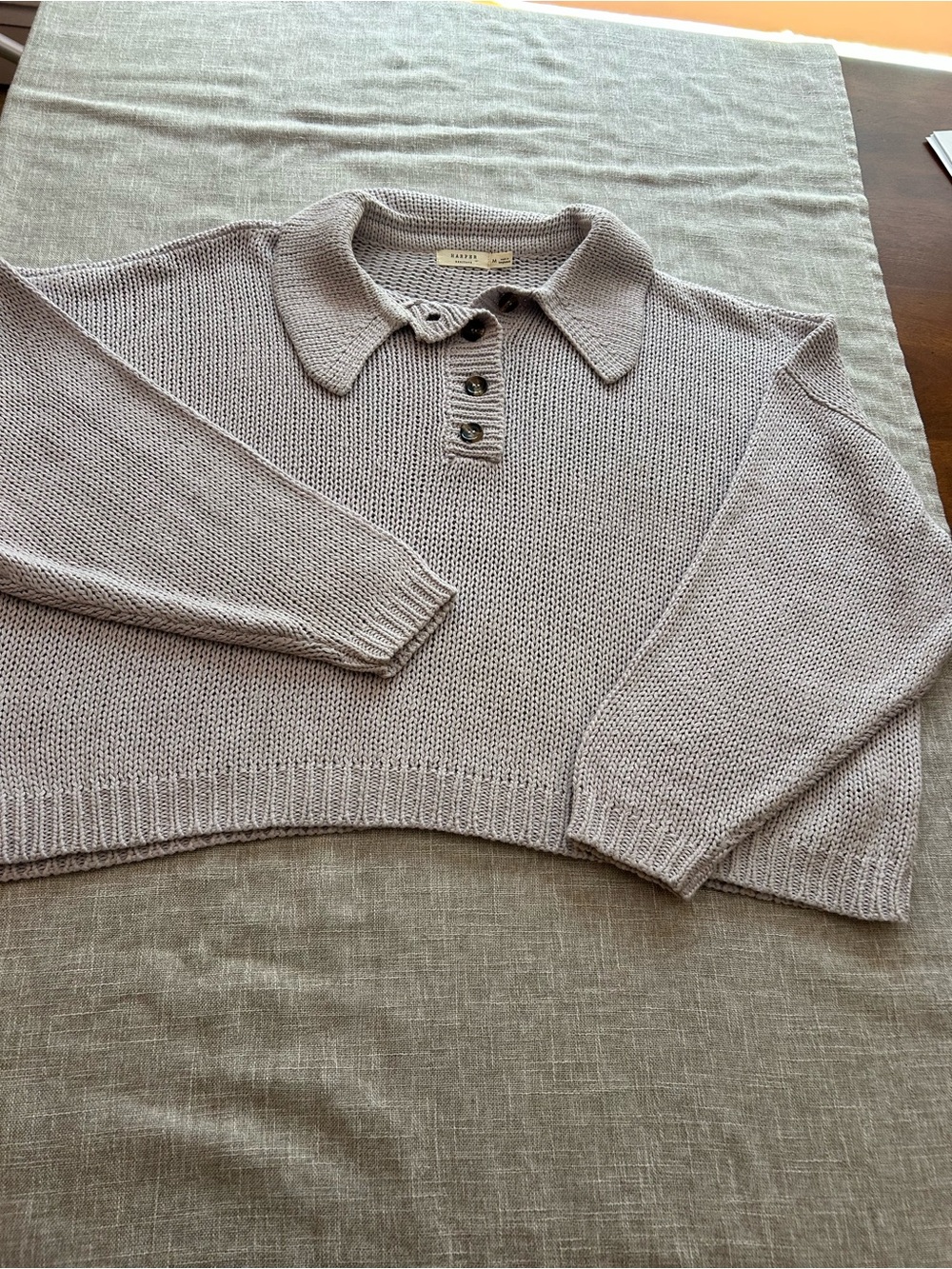 Collared Knit Sweater - Lavender